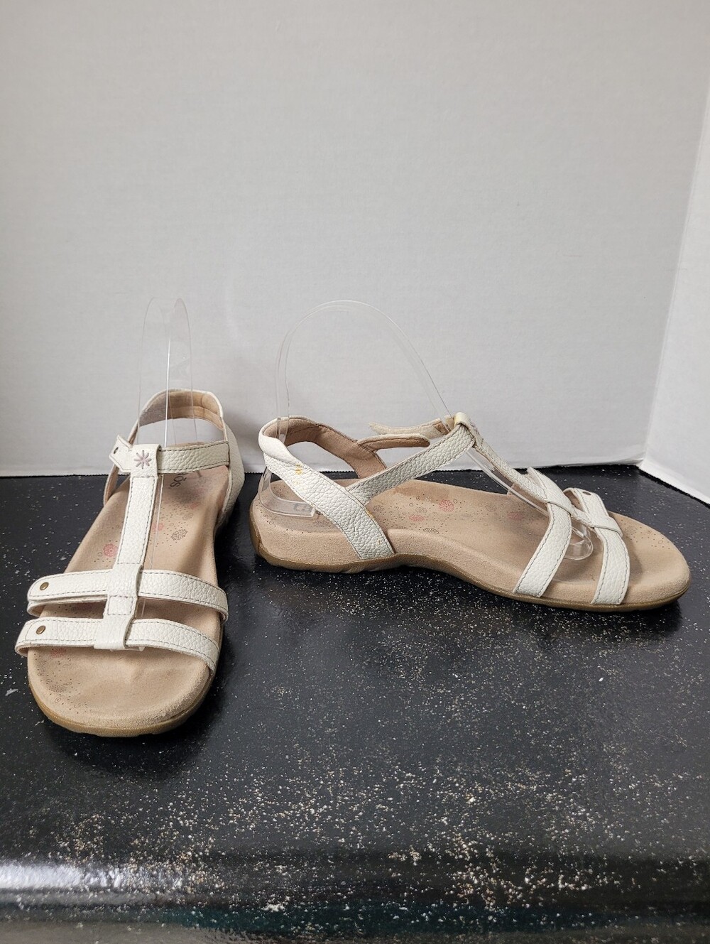 Taos Footwear Trophy White Strappy Slingback Sandals